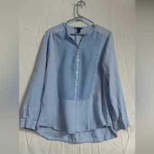 H&M long sleeve Chambray top Size 14